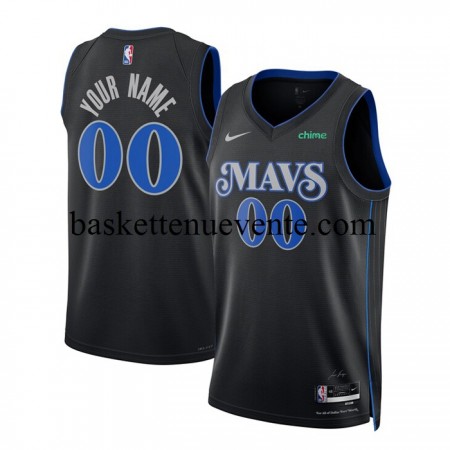 Maillot Basket Dallas Mavericks Personnalisé Nike 2023-2024 City Edition Noir Swingman - Homme